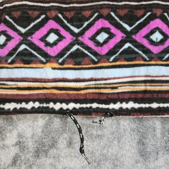 No Boundaries Mens 2XL Purple Aztec Polar Fleece Quarter Zip Pullover Sweatshirt - Picture 6 of 9